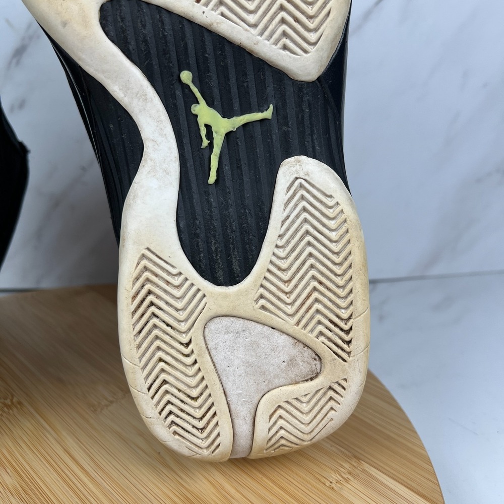 Nike Air Jordan 14 Indiglo Mens Size 12 Black Green Sneakers Shoes 487471-005 - Picture 10 of 12